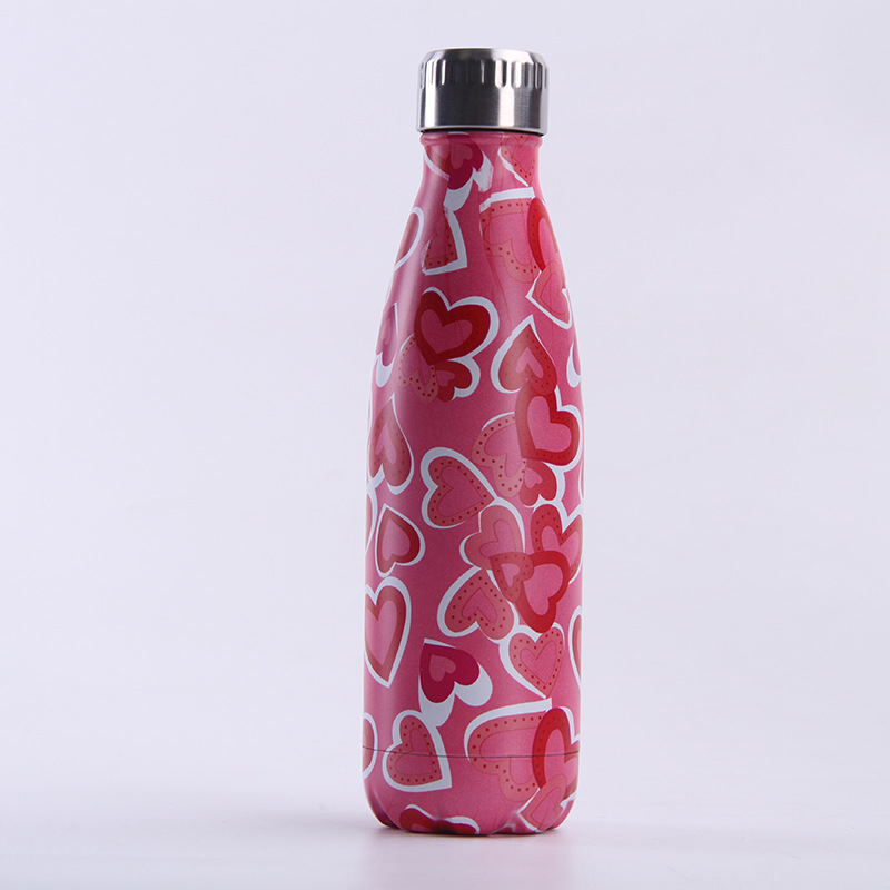 Bouteille inox personnalisable <br> Cœur rose