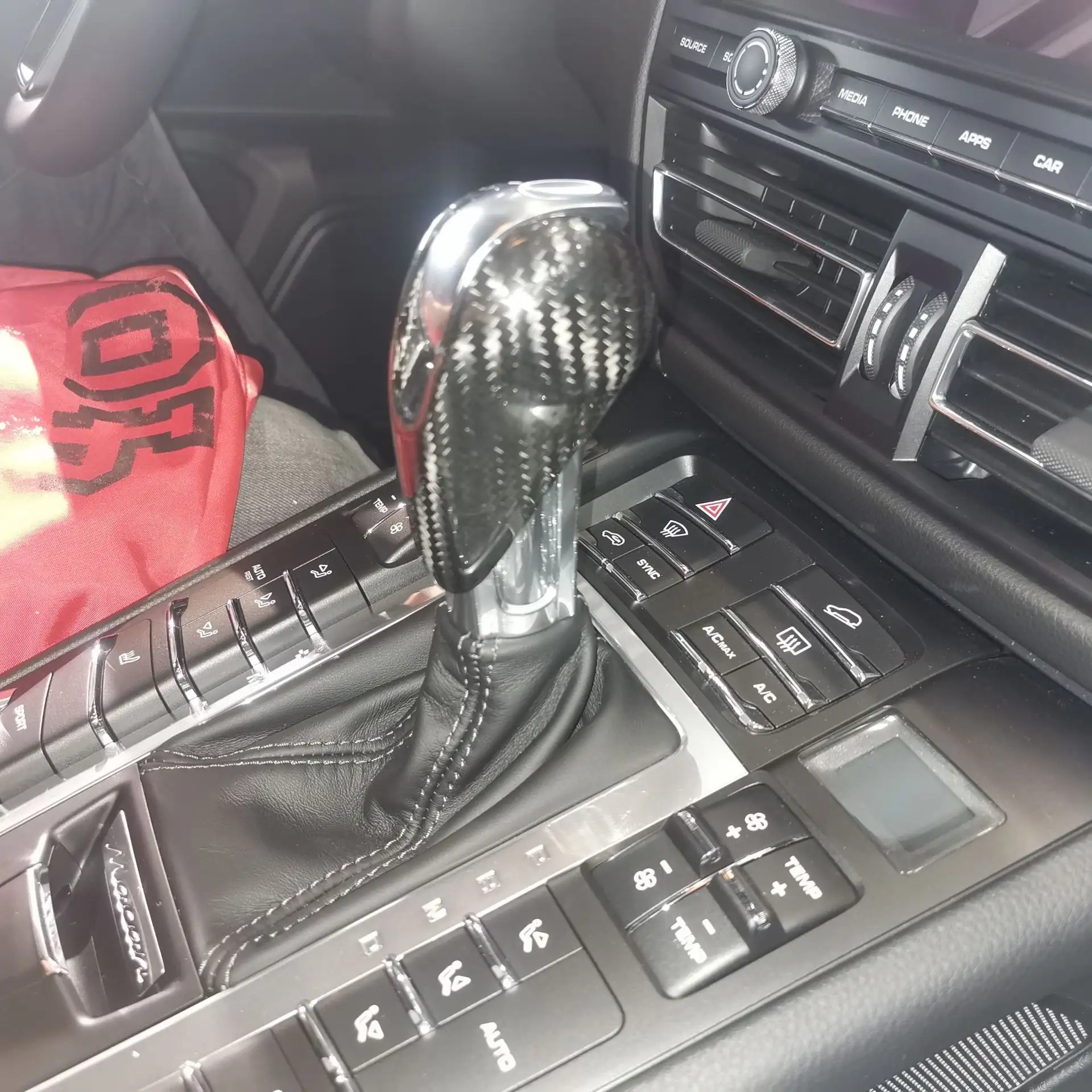 Carbon fiber gear handle cover