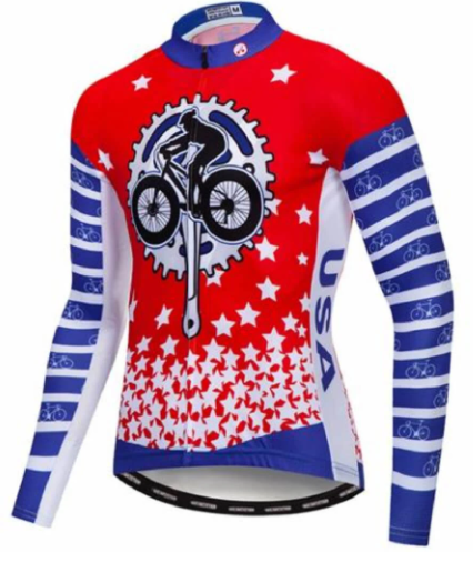 Men's cycling wear with plush for warmth in winter