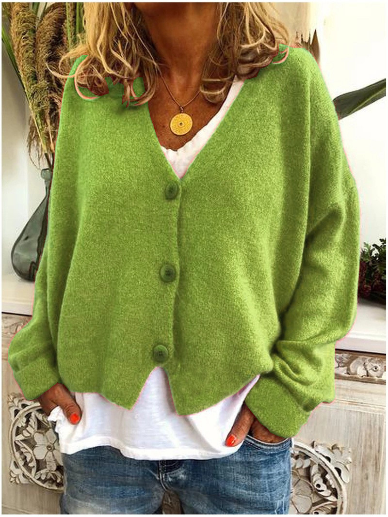 Women Cardigans Sweater – Solid Cotton, Computer Knitted, Full Sleeve - Bild 2 von 17