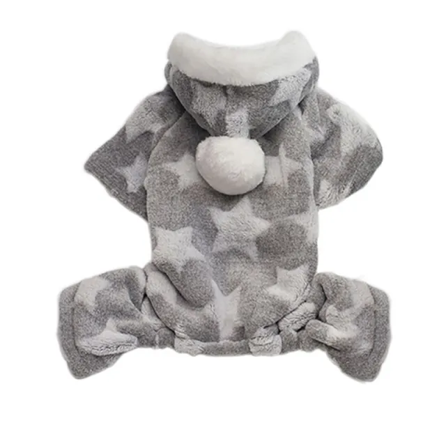 Plush thick four legged dog clothes Grey - Shop at LoveMi