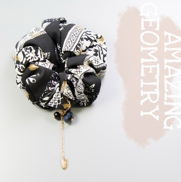 Printed Batik Hair Tie Black - Shop at LoveMi