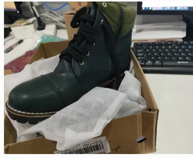 Casual Low Heeled Round Toe Cross Lace Up Ankle Boots Green - Shop at LoveMi