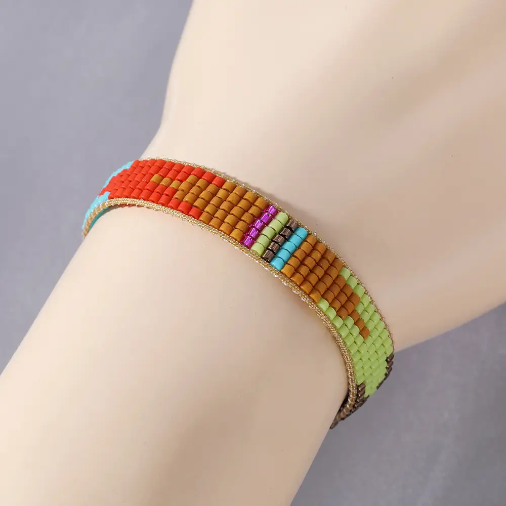 Rice bead woven bracelet