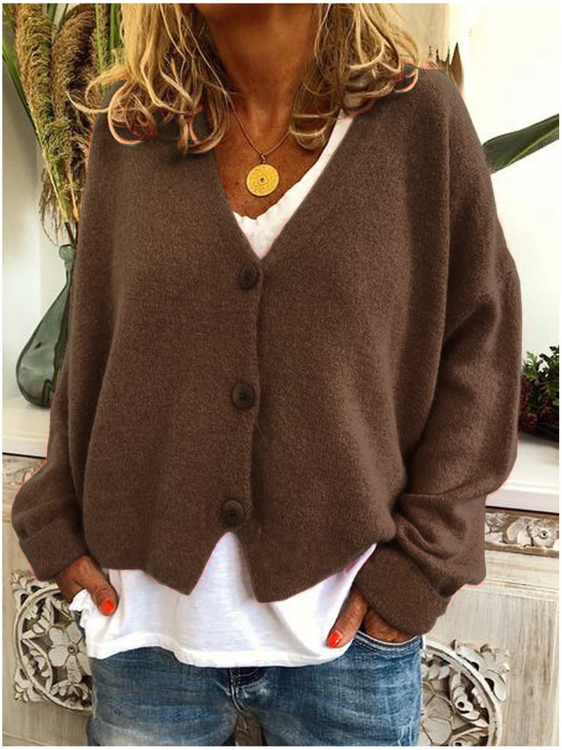 Women Cardigans Sweater – Solid Cotton, Computer Knitted, Full Sleeve - Bild 6 von 17