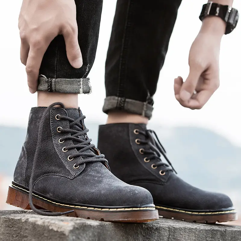 British style high-top casual single shoes cross-border large size worker
