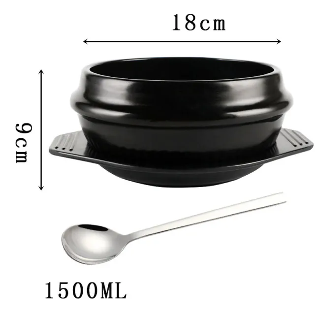 Korean Bibimbap Ceramic Potato Powder Boiled Instant Noodle Bowl Casserole I - Shop at LoveMi