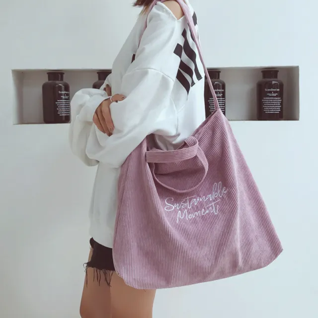 Retro college style shoulder bag Pink - Shop at LoveMi