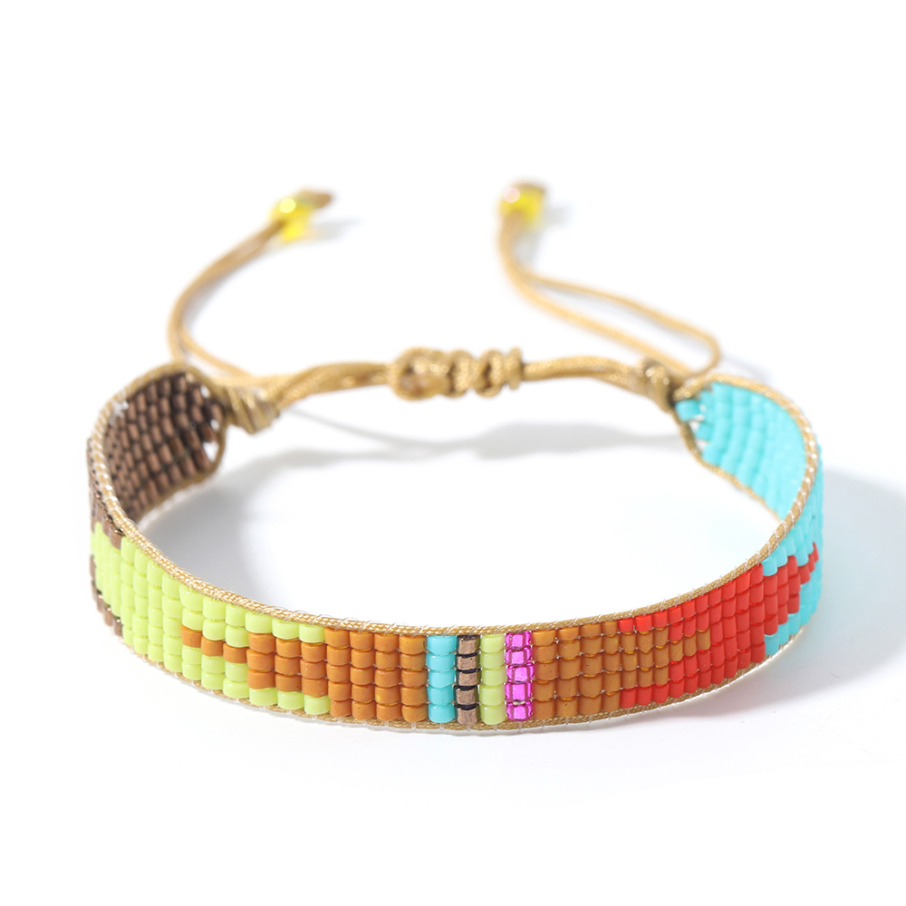 Rice bead woven bracelet