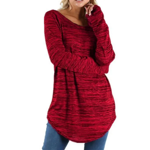 Loose round neck top Red - Shop at LoveMi