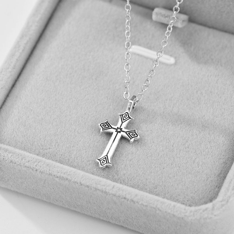 Palm Elephant Cross Necklace