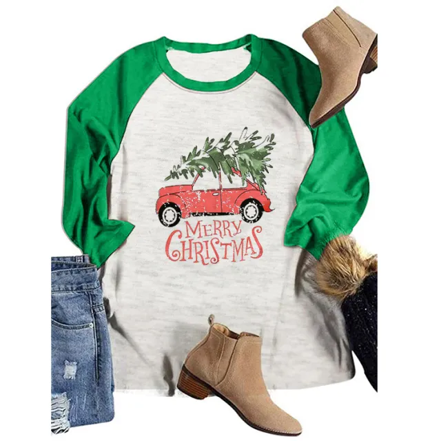 Stitching long sleeve bottoming shirt Green - Shop at LoveMi