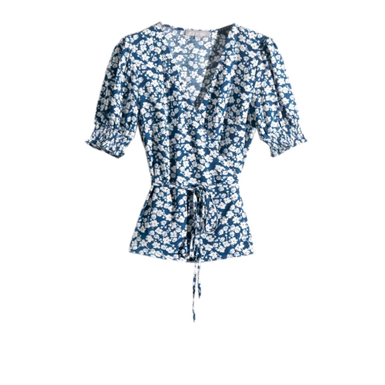 Vintage V-neck wrap shirt