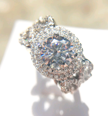 Micro-inlaid diamond luxury European and American couples set ring wedding engagement ring fashion temperament zircon engagement ring