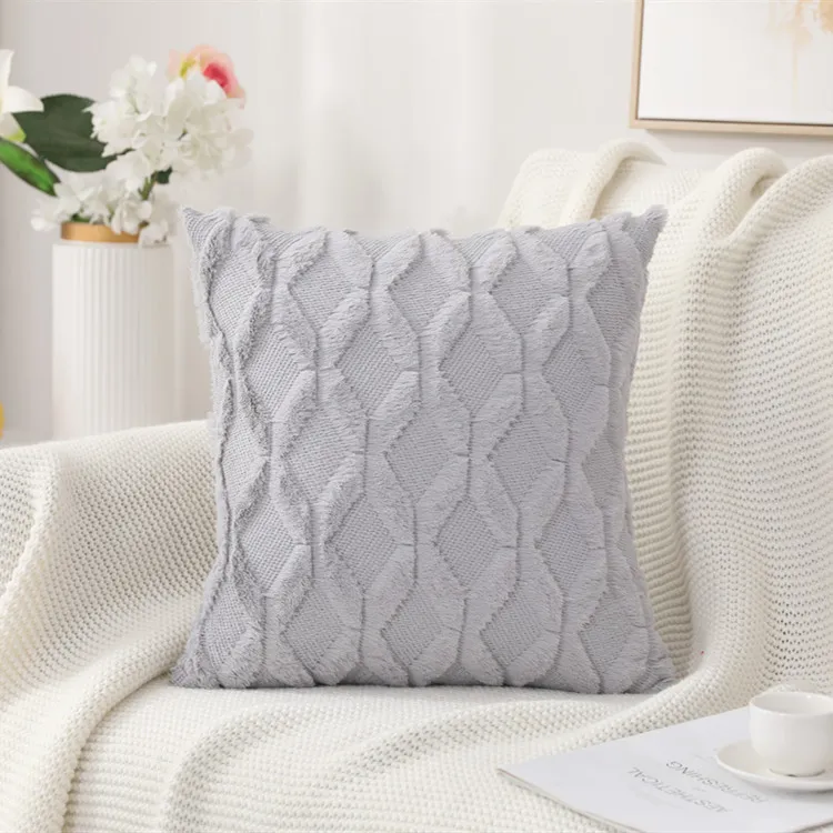 Solid color sofa pillow head - Grey