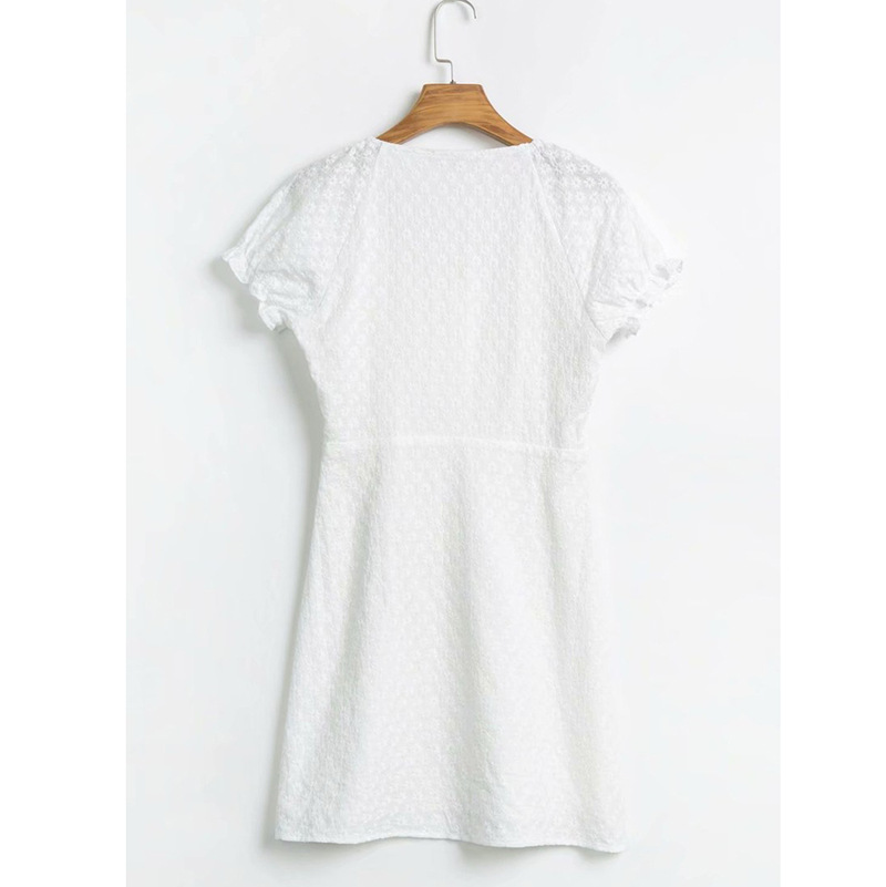 Short-sleeved jumpsuit with chest strap