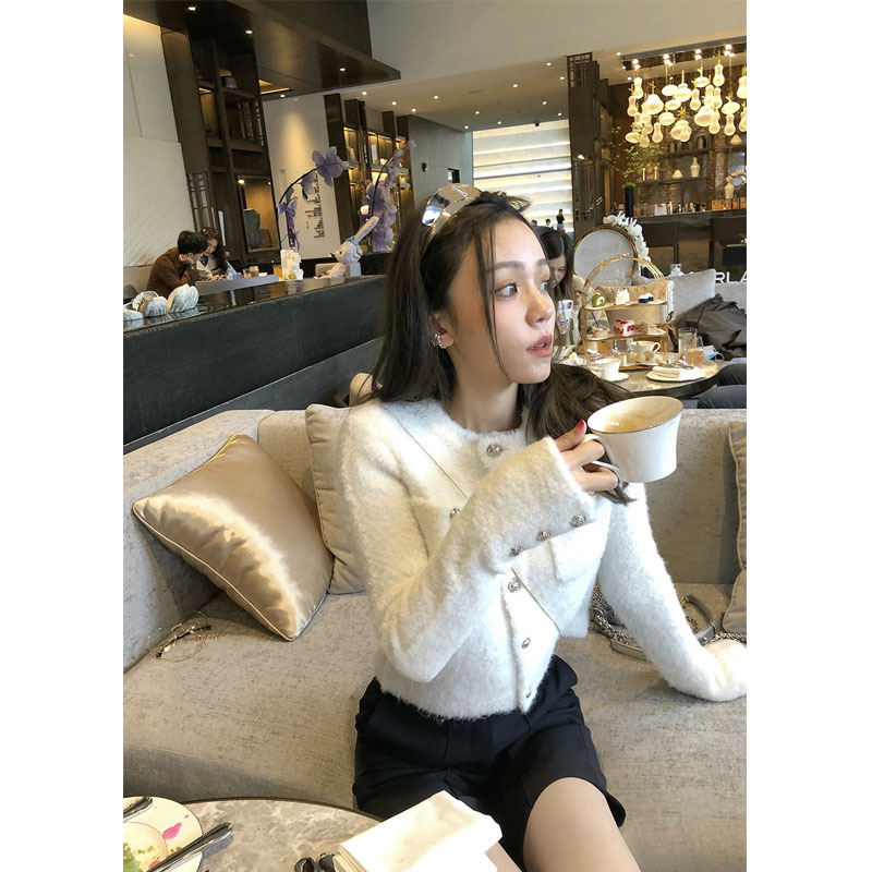 Chuo City Overall Cardigan Jacket Short Sweater