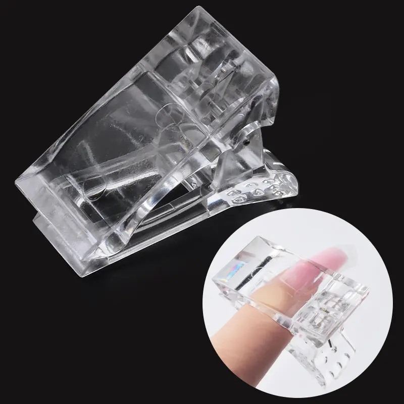 Transparent Nail Tips Clip Poly Gel Quick Building Finger