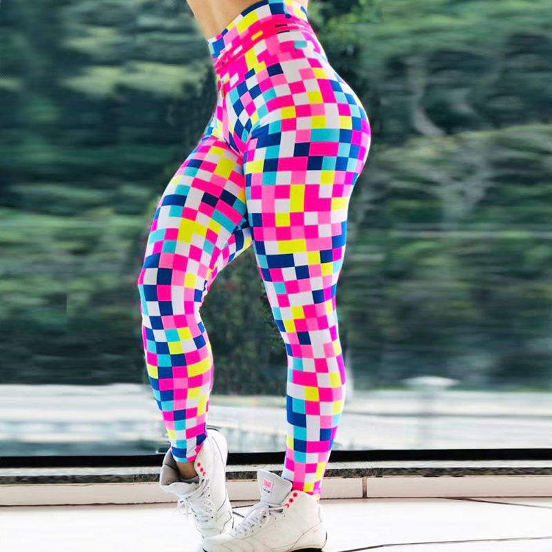 Printed quick-drying breathable fitness pants