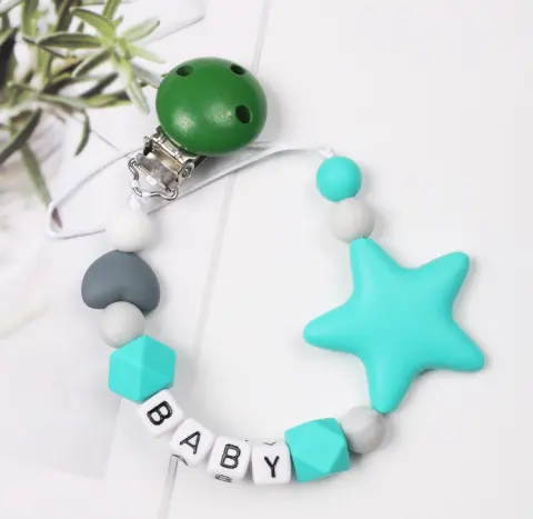 Baby Pacifier Chain Five Pointed Star Gum Anti Dropping