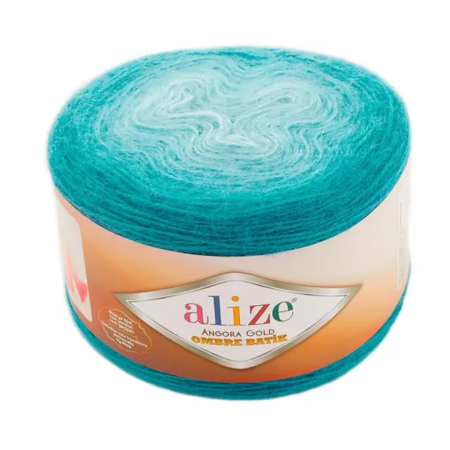Angora Gold Ombre Yarn 150gr 825mt% 20 Wool% 80 Acrylic DIY Knitting Wrap Beanie Sweater 7245 Sky Blue - Shop at LoveMi