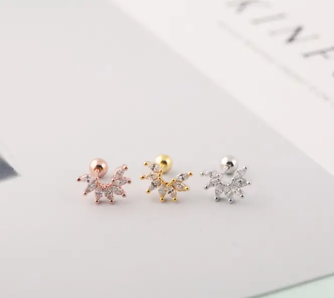 Simple Thread Stud Earrings
