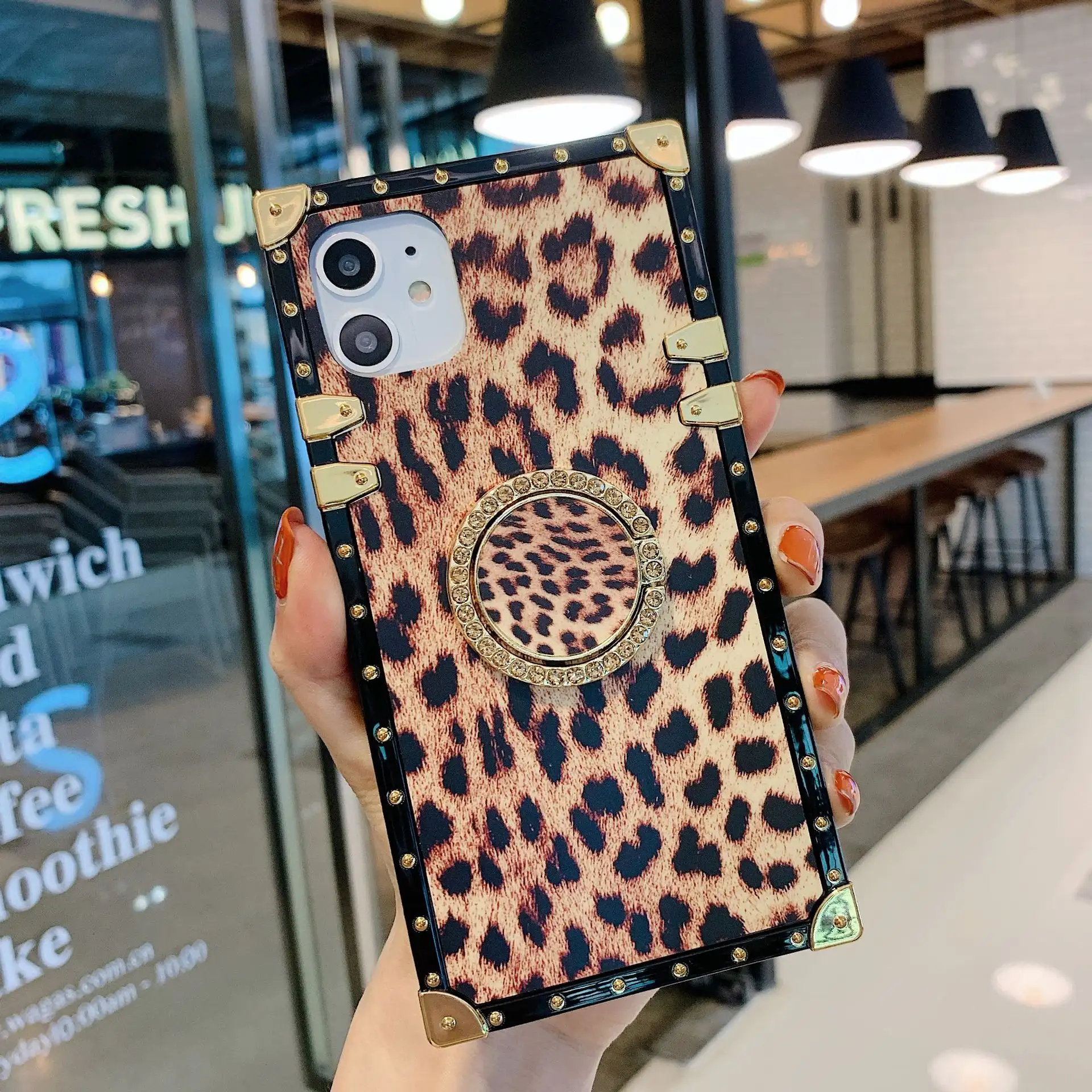Classic Leopard Print All-inclusive TPU Soft Shell Phone Case