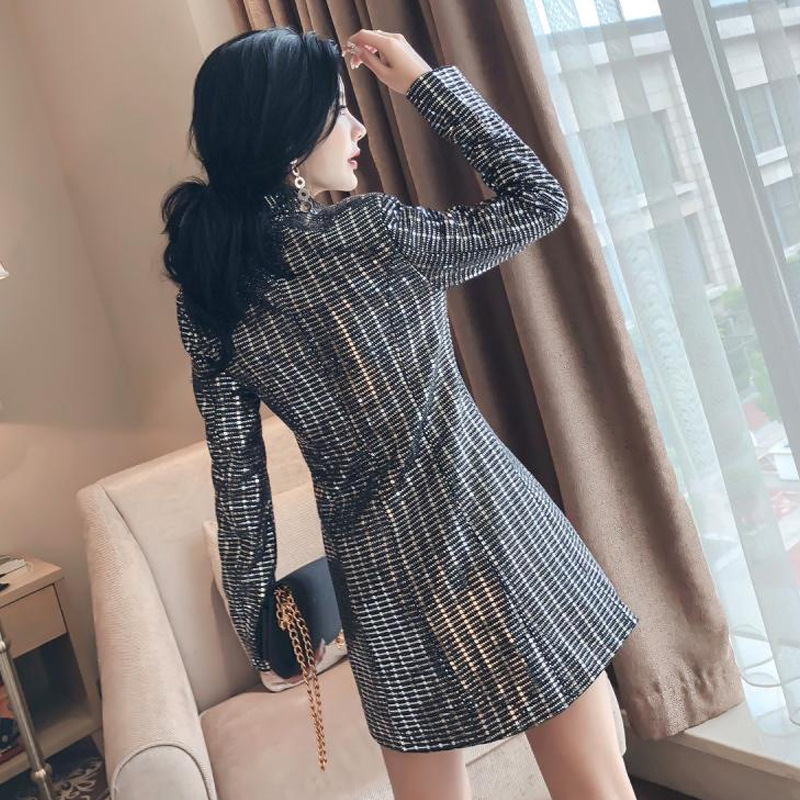 Temperament sequined slim fit blazer