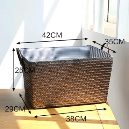 Simple hamper storage basket storage basket finishing basket large size clothes basket toy basket Brown - Shop at LoveMi