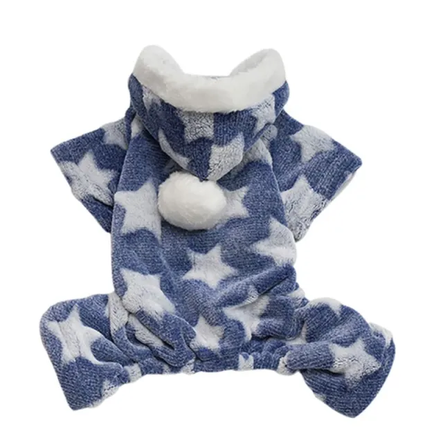 Plush thick four legged dog clothes Blue - Shop at LoveMi