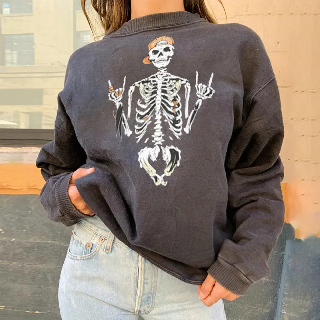 Unique printed sweater Grey - Shop at LoveMi