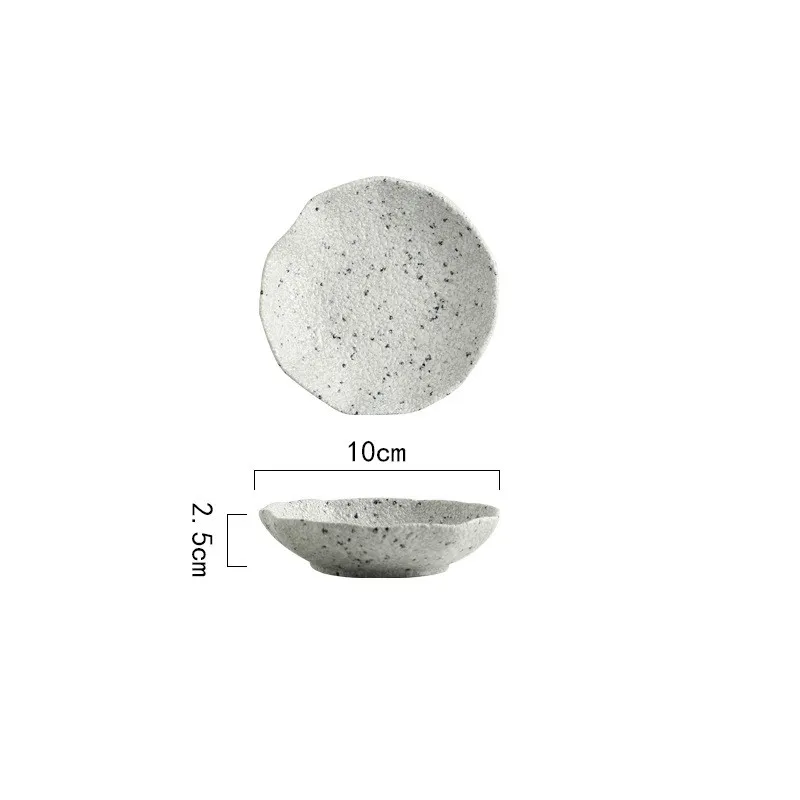 Nordic granite pattern tableware creative lotus leaf ceramic plate - Flavor Plate