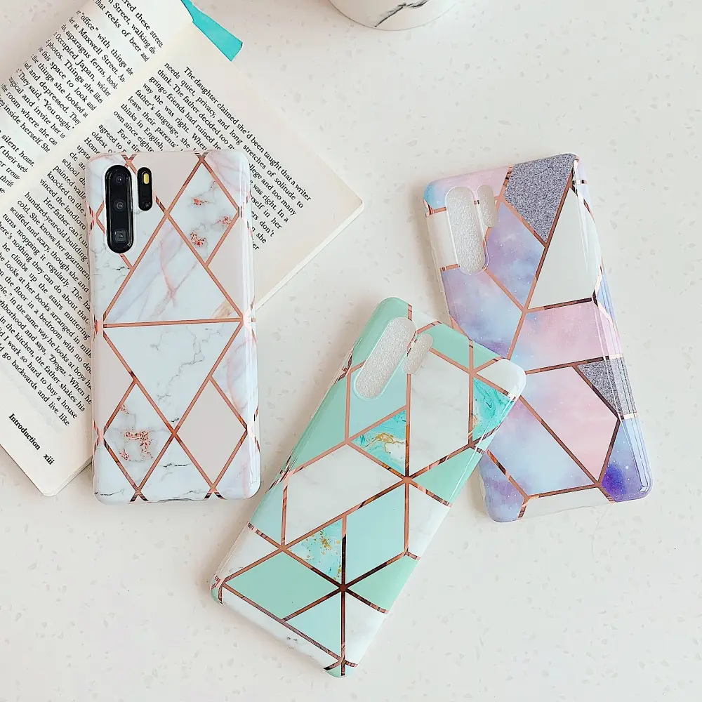 Electroplated Marble Mobile Phone Case
