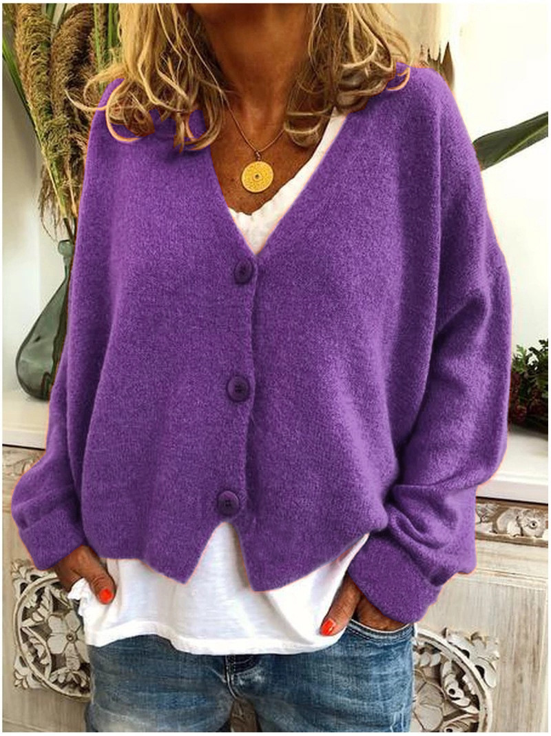 Women Cardigans Sweater – Solid Cotton, Computer Knitted, Full Sleeve - Bild 15 von 17
