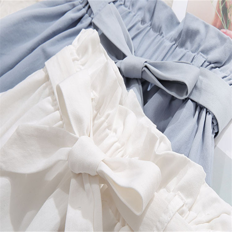 Elegant Button High Waist Skirt Female Pleated Skirt