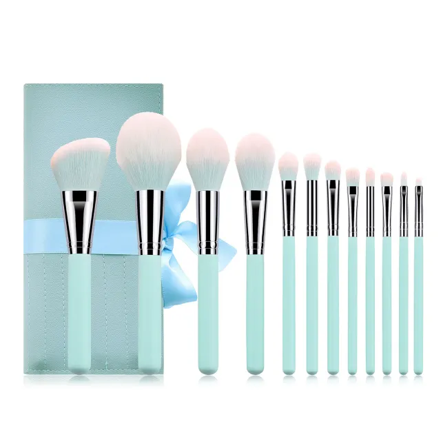 12 light blue makeup brushes Blue - Shop at LoveMi