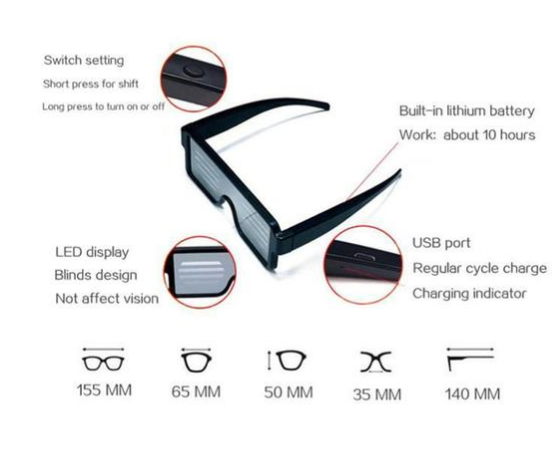 Title 1, Led luminous glasses new holiday multi-function...