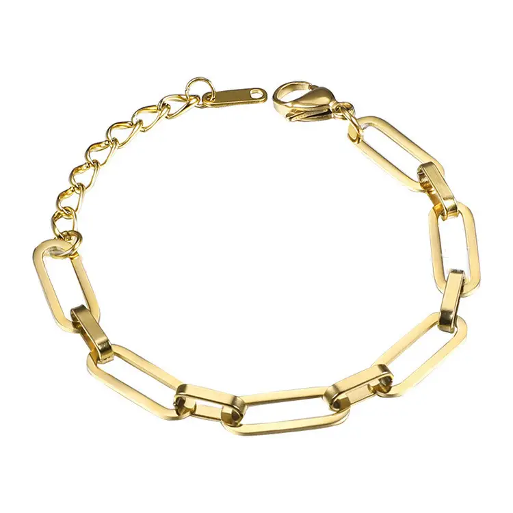 Square thick chain bracelet