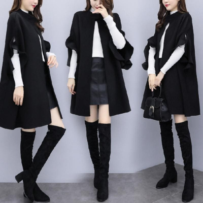 Mid length woolen coat Black - Shop at LoveMi