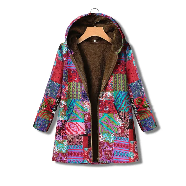 Cotton and linen hooded cotton suit Red - Shop at LoveMi
