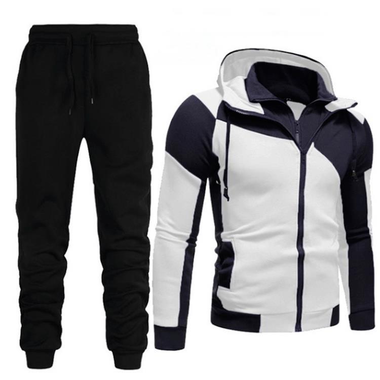 Double layer zipper hooded cardigan sweater