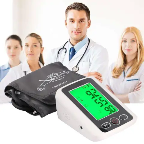 Home Large Screen Voice Electronic Sphygmomanometer Three Color Backlight