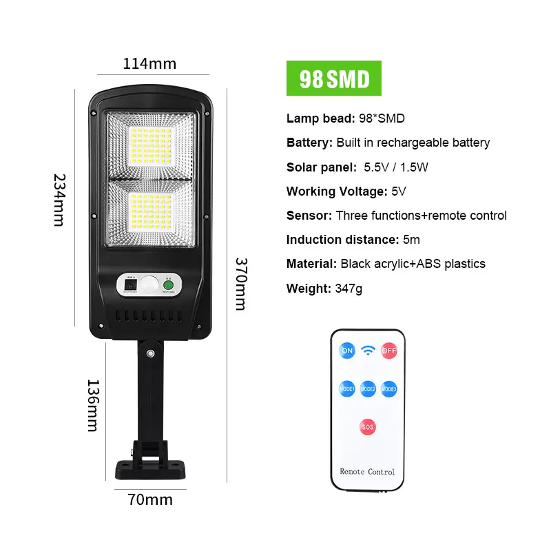 Solar Lamp Body Induction Remote Control Street