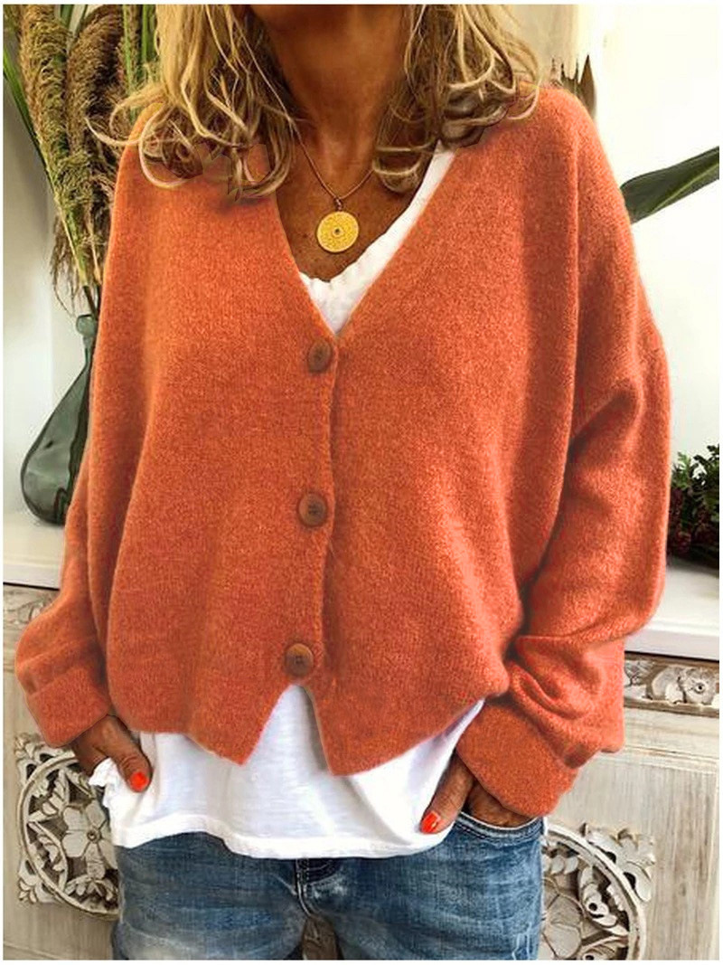 Women Cardigans Sweater – Solid Cotton, Computer Knitted, Full Sleeve - Bild 13 von 17