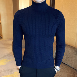 Twist knitted turtleneck sweater bottoming shirt