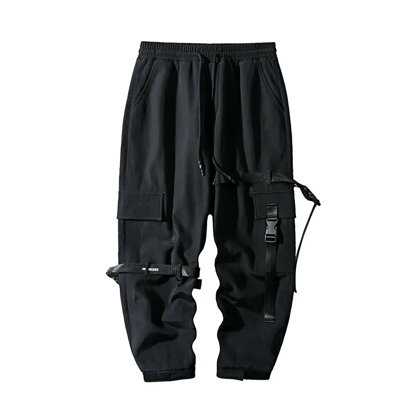 Casual plus velvet padded tie-foot tactical pants