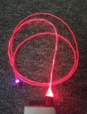 Magnetic Circular Magnetic Streamer Charging Cable in Red