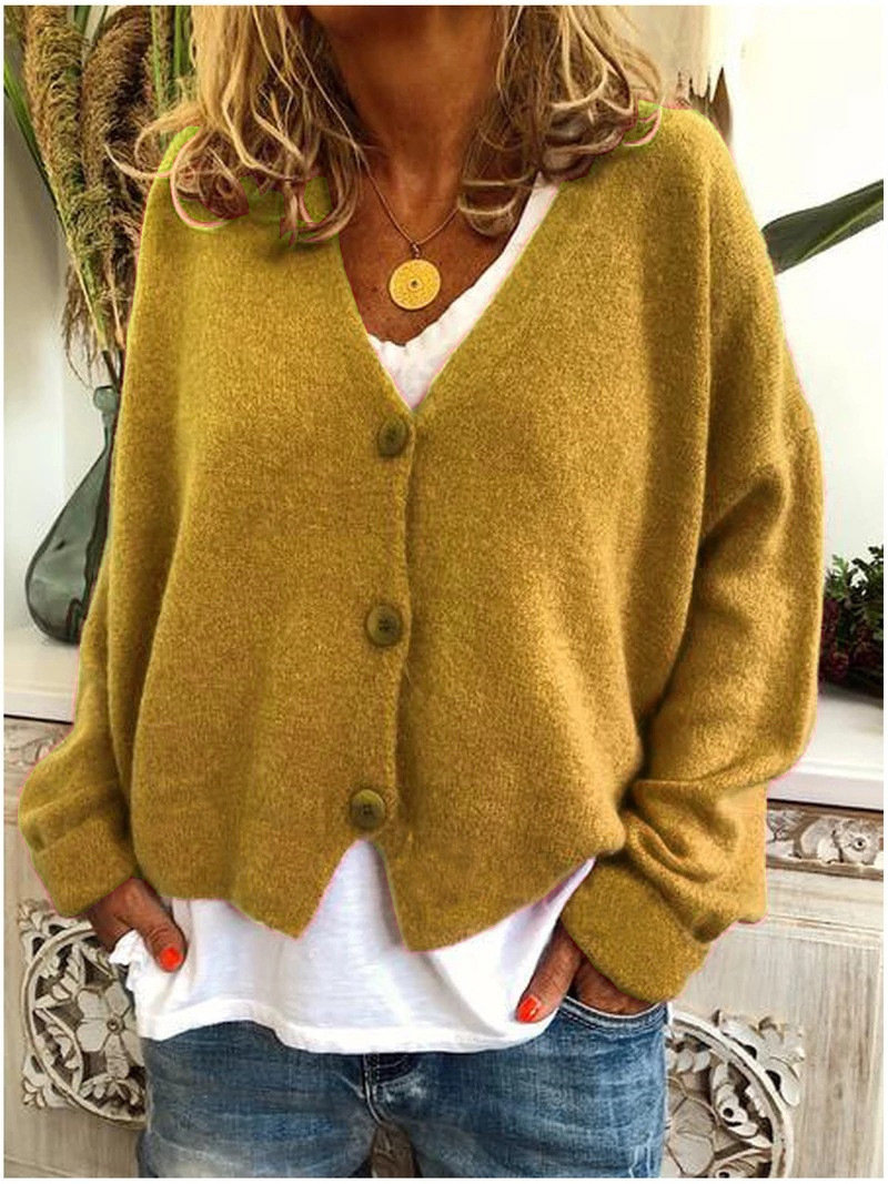 Women Cardigans Sweater – Solid Cotton, Computer Knitted, Full Sleeve - Bild 17 von 17
