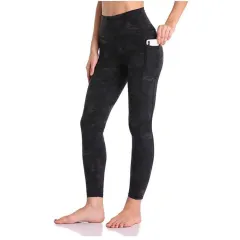 Wear Peach Yoga Pants With High Waist And Belly - Camouflage Black - View 1