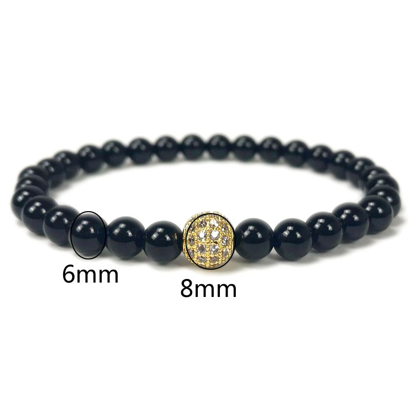 3pcsset Natural Stone Beads Men Bracelet Set